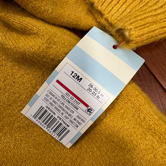 Baby Fair Isle Top & Bottom Set - Cat & Jack™ Yellow e1. - Picture 9 of 10